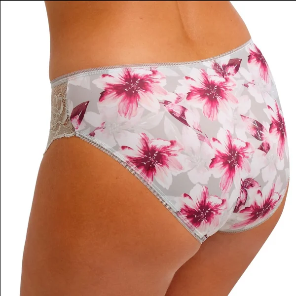 Slip Blanc à Motifs Fleuris Fantasie