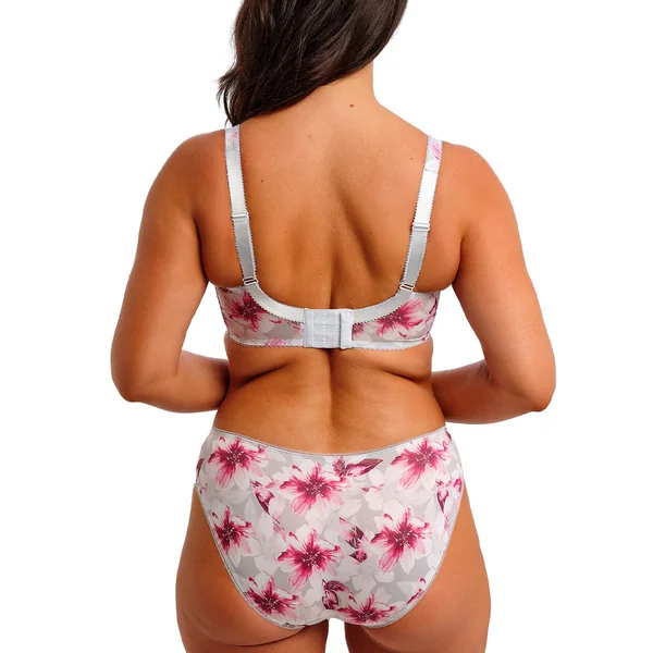 Slip Blanc à Motifs Fleuris Fantasie