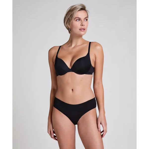Slip Brésilien en Coton Kira - Noir