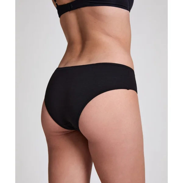 Slip Brésilien en Coton Kira - Noir