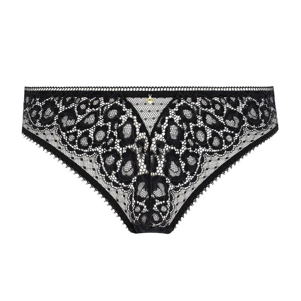 Slip brésilien en dentelle noir Aubade
