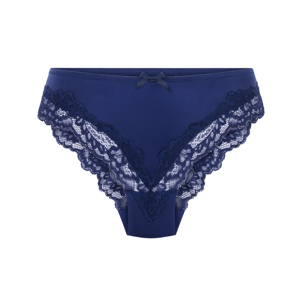 Slip brésilien Lace & Shine - Bleu
