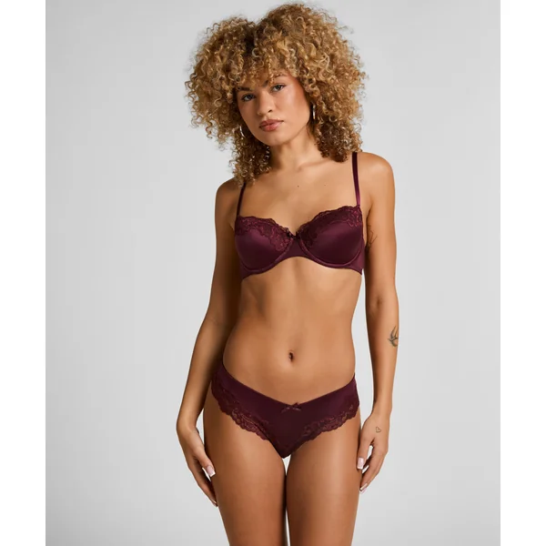 Slip brésilien Lace & Shine - Violet