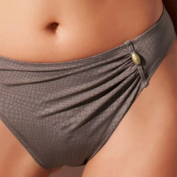 Slip de bain classique drapé - Marron Fantasie Bain