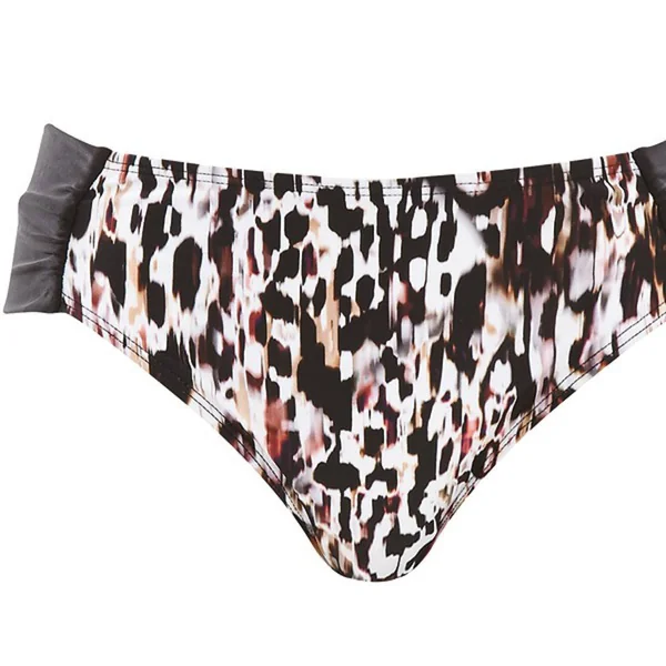 Slip de bain froncée animal print Panache Maillot