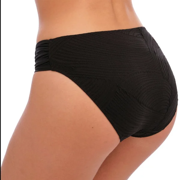 Slip de bain mi-couvrant côtés plissés - Noir Fantasie Bain Ottawa