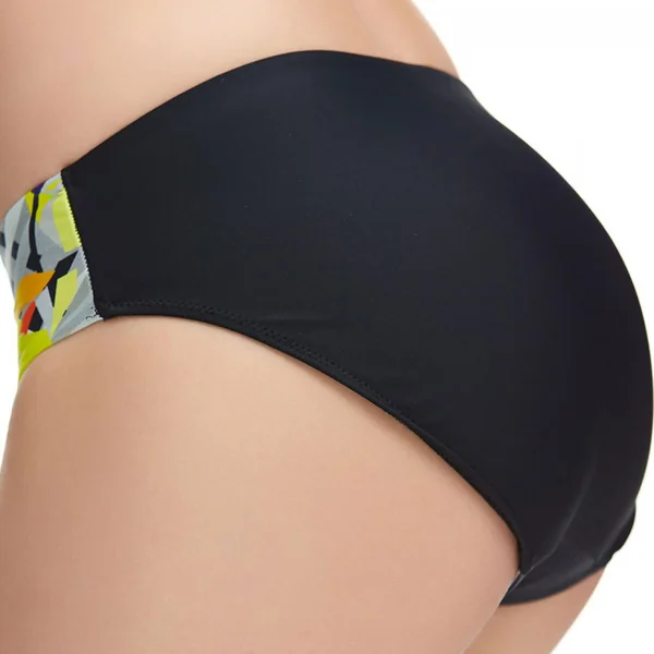 Slip de bain mi-couvrant imprimé - Noir BEZIERS Fantasie Bain