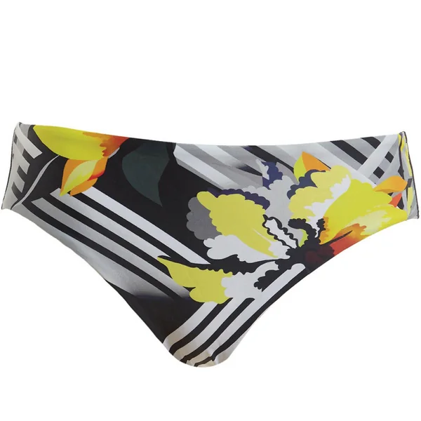 Slip de bain mi-couvrant imprimé - Noir BEZIERS Fantasie Bain