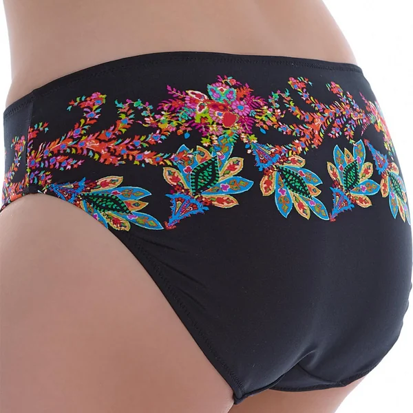 Slip de bain mi-couvrant - Noir - Elba Fantasie Bain