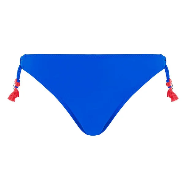 Slip de bain noué - Bleu Brigitte Bardot