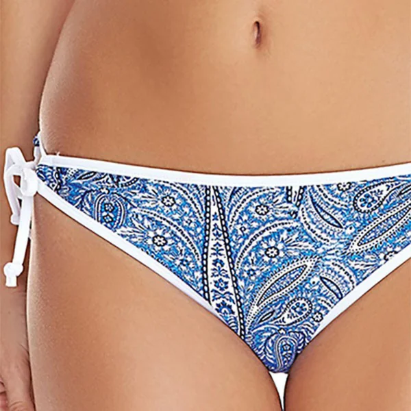 Slip de bain noué Bleu Freya Maillots