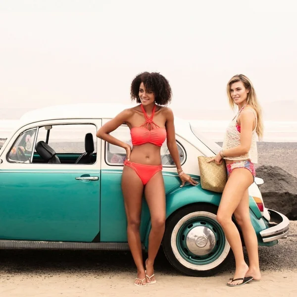 Slip de bain - Rouge MACRAME en nylon Freya Maillots