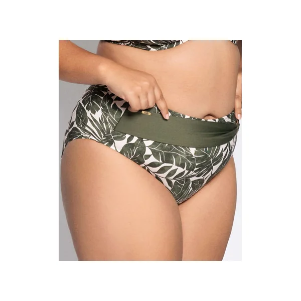 Slip de bain taille haute BALI 9310 OLIVE