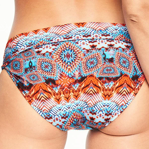 Slip de bain taille haute Chantelle EIVISSA SUNSET hippie bleu rouge Chantelle Bain