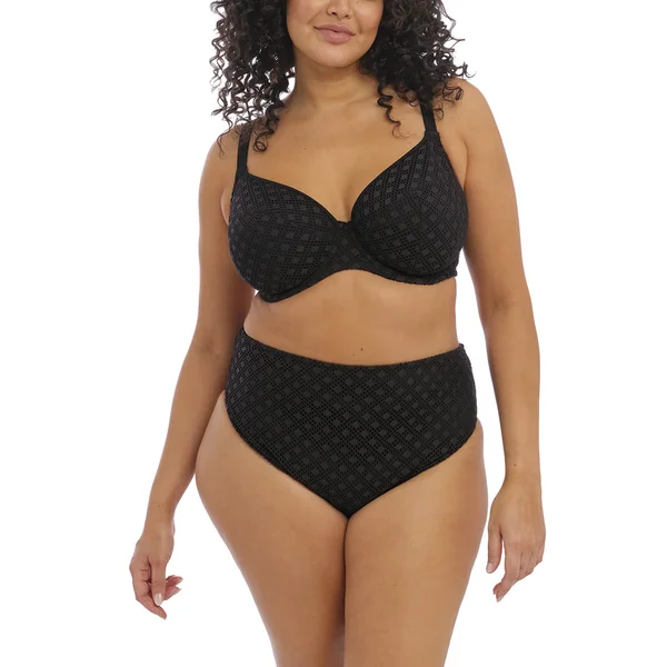 Slip de bain taille haute - Noir Elomi Bain