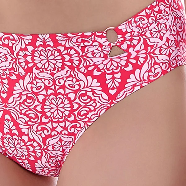 Slip de bain taille mi-haute - Corail rose Fantasie Bain