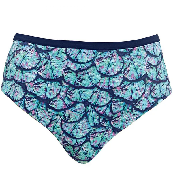 Slip de bain taille mi-haute Imprimé - Bleu Nuit Elomi Bain