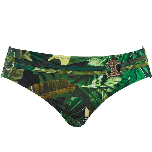 Slip de bain taille mi-haute imprimé Vert Fantasie Bain