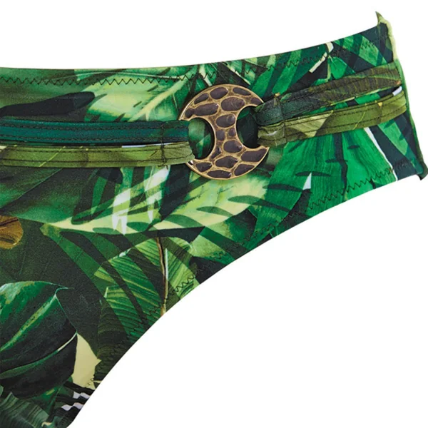 Slip de bain taille mi-haute imprimé Vert Fantasie Bain