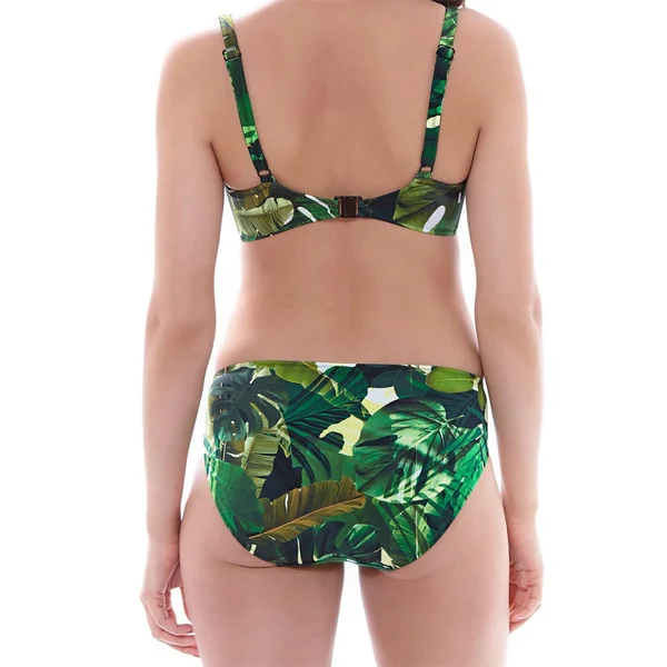 Slip de bain taille mi-haute imprimé Vert Fantasie Bain