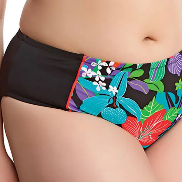 Slip de bain taille mi-haute - Noir Elomi Bain