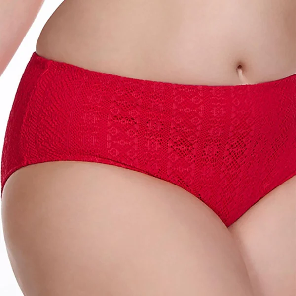 Slip de bain taille mi-haute - Rouge Elomi Bain