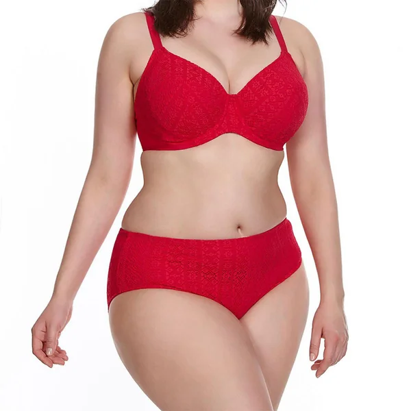 Slip de bain taille mi-haute - Rouge Elomi Bain