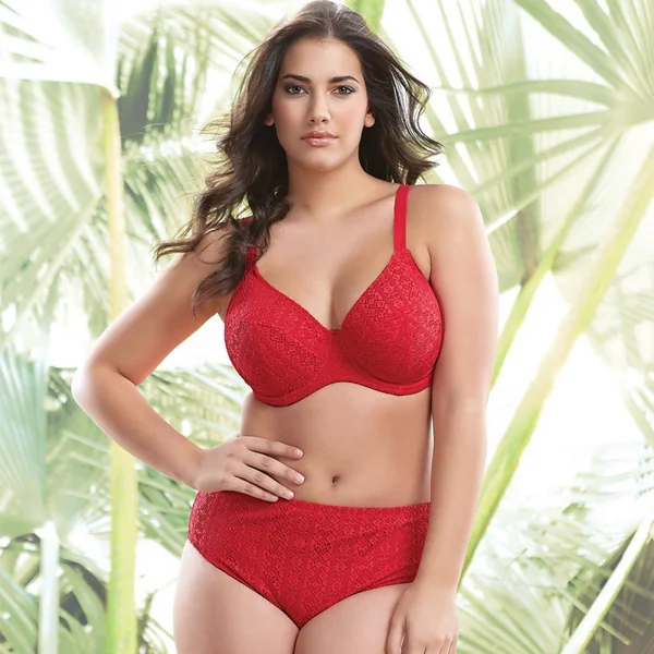 Slip de bain taille mi-haute - Rouge Elomi Bain