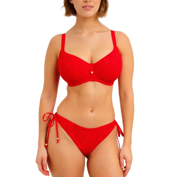 Slip de bain échancré - Rouge Freya Maillots