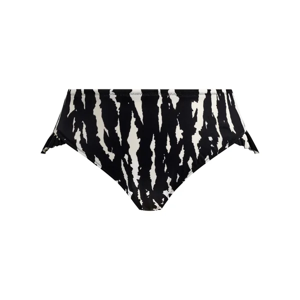 Slip de bikini taille haute - Noir et blanc Elomi Bain