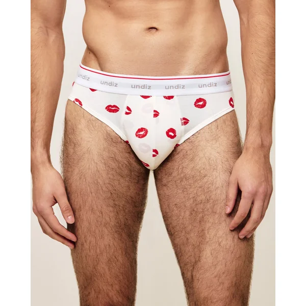 Slip en coton à motifs bouche