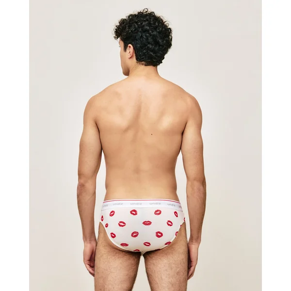 Slip en coton à motifs bouche