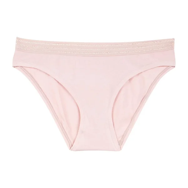 Slip femme Blush rose en coton Athéna