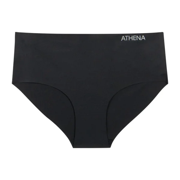 Slip fille Seconde Peau Athena noir en coton Athéna