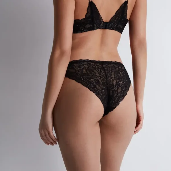 Slip Italien noir Aubade Rosessence