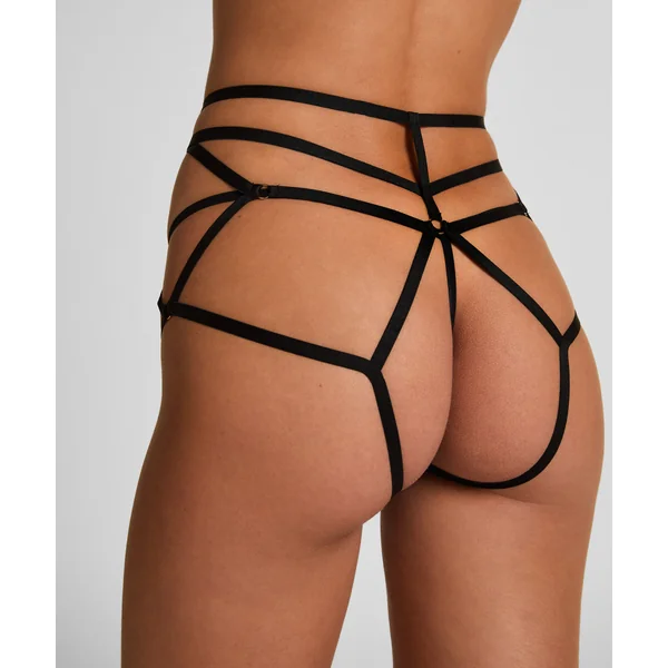 Slip ouvert élastique - Noir