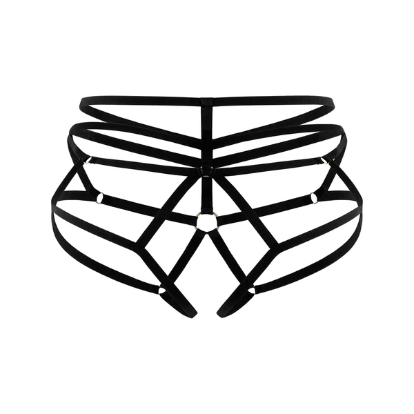 Slip ouvert élastique - Noir