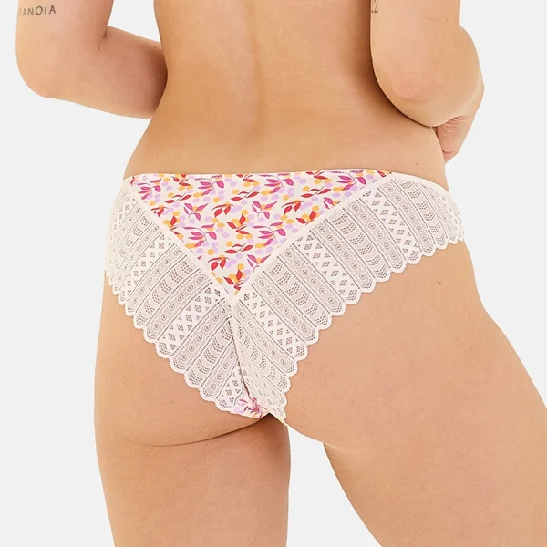 Slip Talentueuse - Feuillage et Baies rose Billet Doux