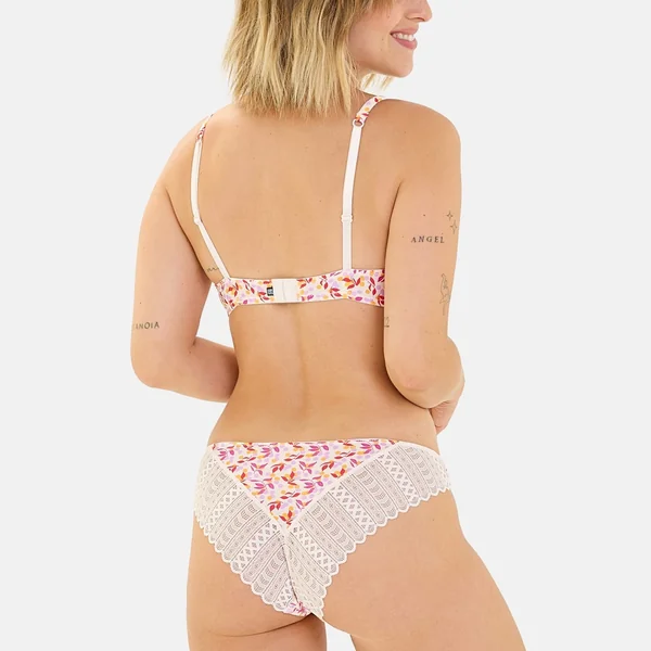 Slip Talentueuse - Feuillage et Baies rose Billet Doux
