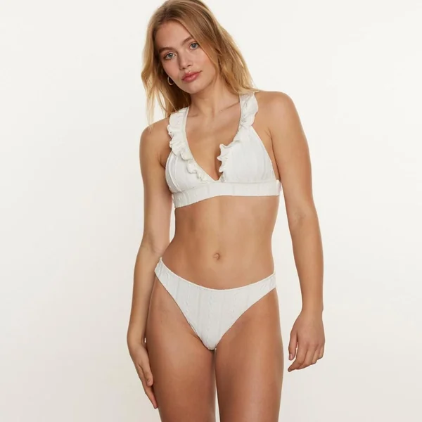 Slip tanga blanc Cassis Brigitte Bardot