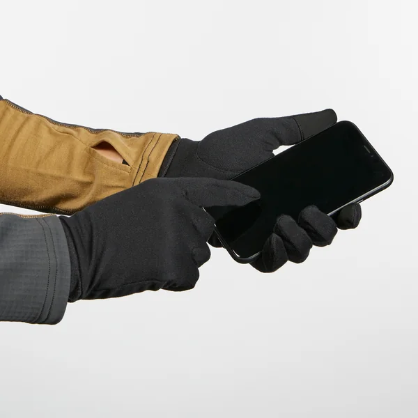Sous-gants en soie de trekking adulte, MT500 noir