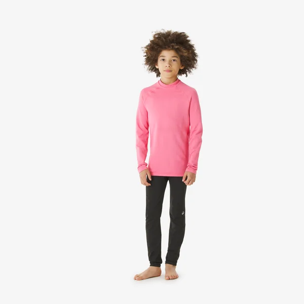 Sous-vêtement thermique de ski enfant, BL 500 seamless rose