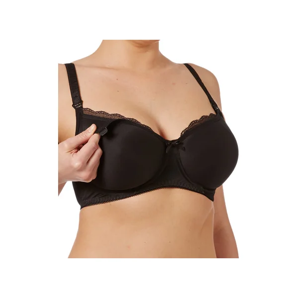 Soutien gorge allaitement à armatures à coques souples PURE 1581 NOIR