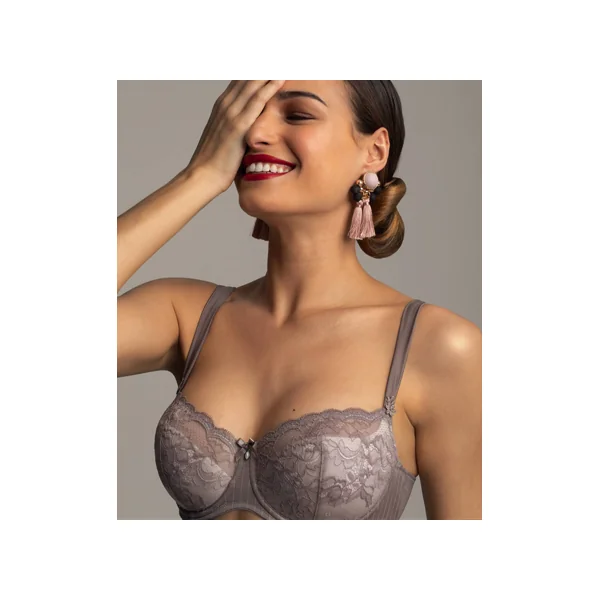 Soutien gorge balconnet à armatures ANTONIA 5205 GRIS CENDRE