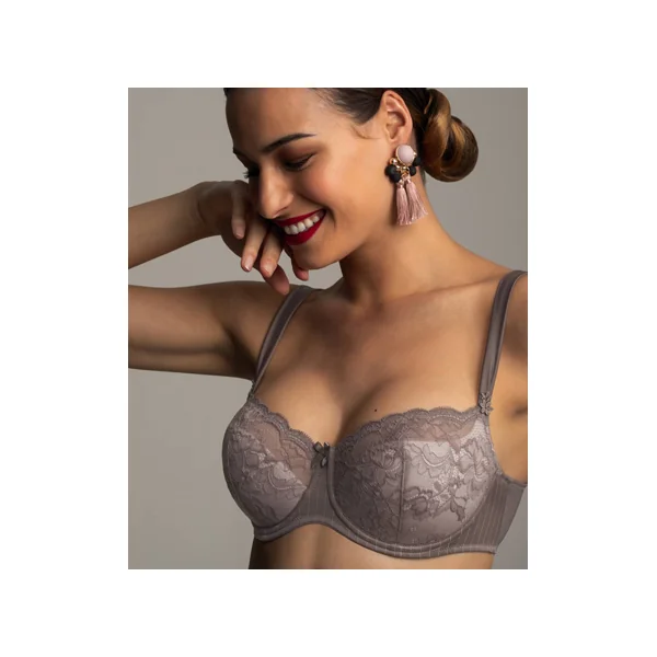 Soutien gorge balconnet à armatures ANTONIA 5205 GRIS CENDRE