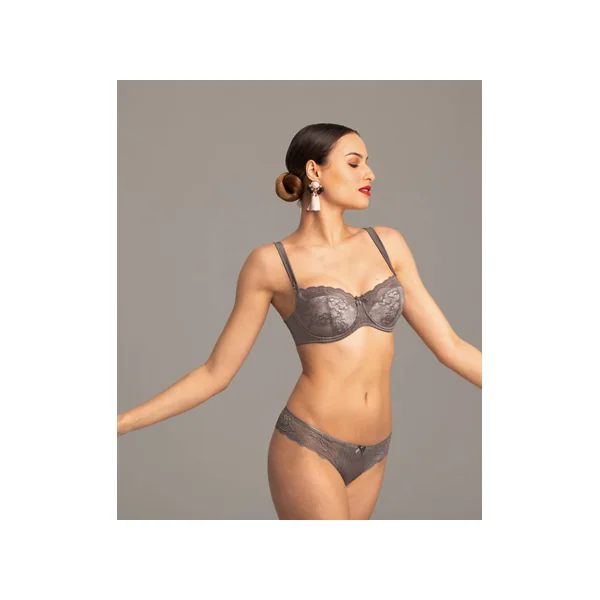 Soutien gorge balconnet à armatures ANTONIA 5205 GRIS CENDRE
