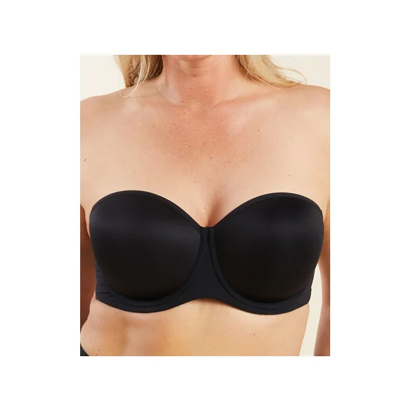 Soutien gorge bandeau à armatures à bretelles amovibles 804 NOIR