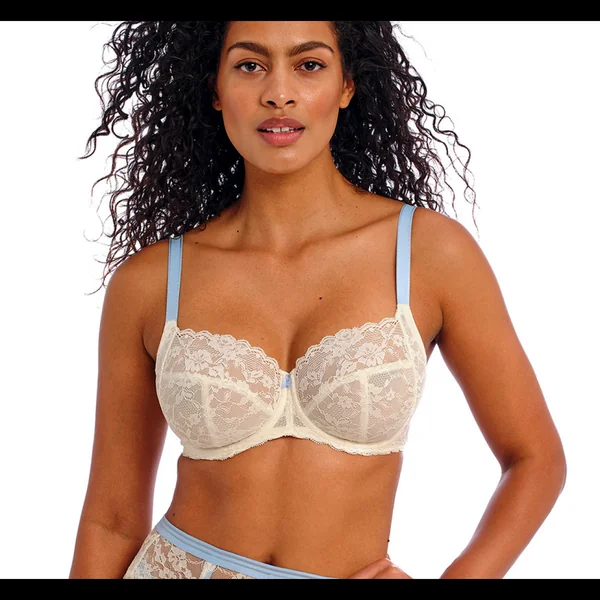 Soutien Gorge Corbeille - Blanc/Bleu Freya
