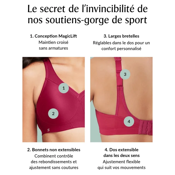 Soutien gorge de sport sans armature MagicLift Sport Sans Coutures 1006 bleu arctique