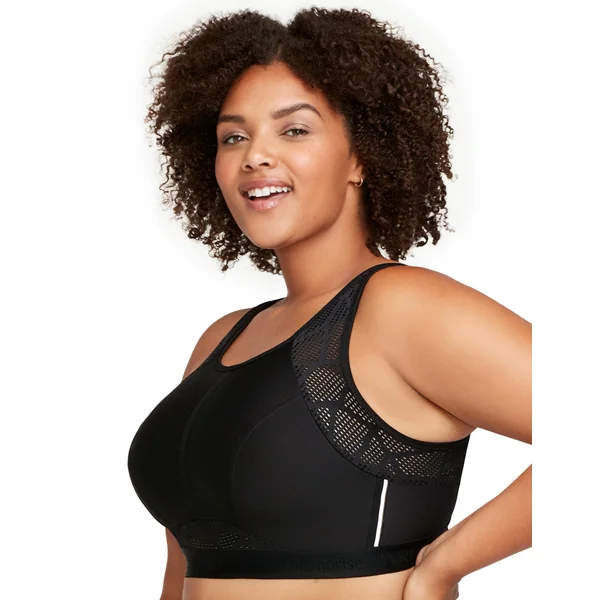 Soutien gorge de sport sans armature maintien intermédiaire fraicheur non stop 1068 NOIR